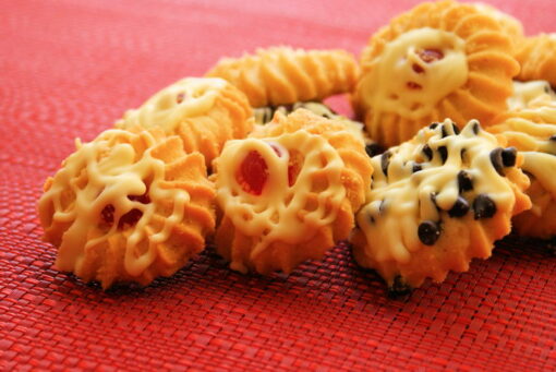 galletas de mantequilla y chocolate blanco